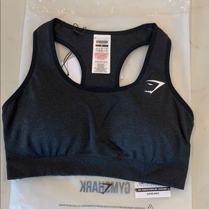 Gymshark Vital Seamless Bra - Black Marl - Size M